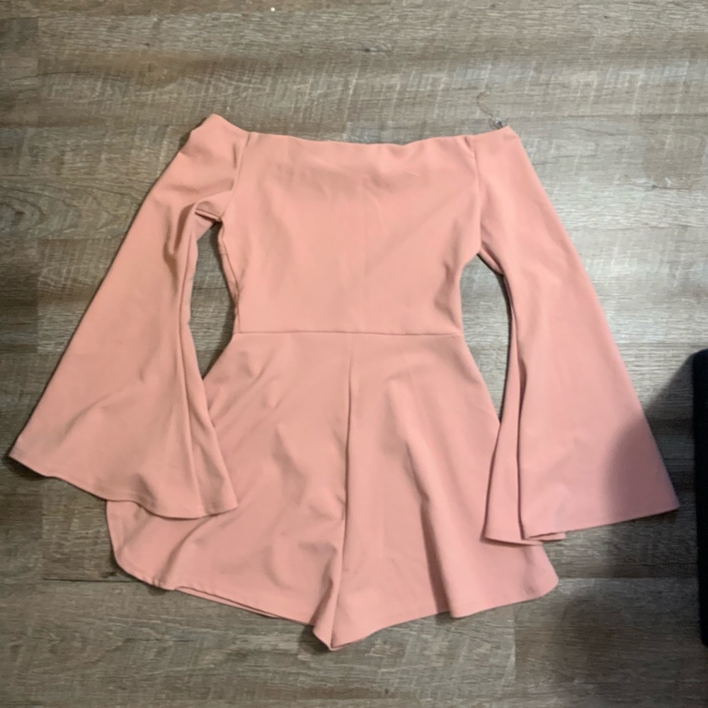 Peach Flare Romper - Picture 2 of 3